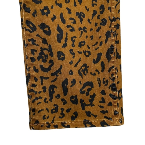 Madewell Stovepipe Leopard Print Jeans High Rise Straight Leg 24 Brown Black - Picture 8 of 16